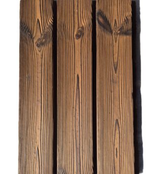 Terrassbrädor. Bränd / borstad Thermo-furu